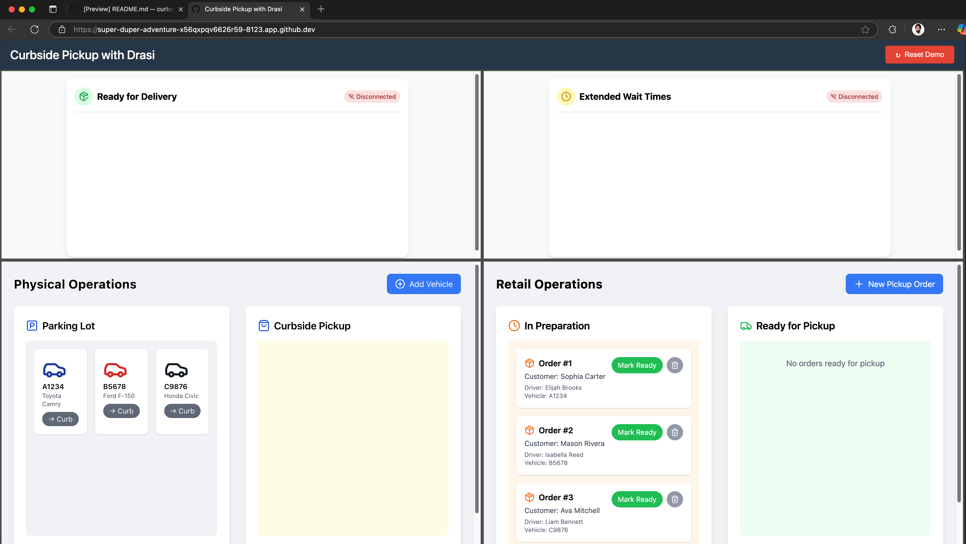 Codespaces Blank Dashboard