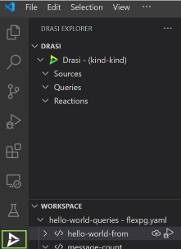 Drasi Extension in VS Code Extension Bar